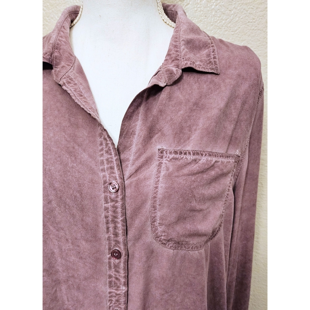 Velvet Heart Mauve Button-Down Shirt - Picture 2 of 4